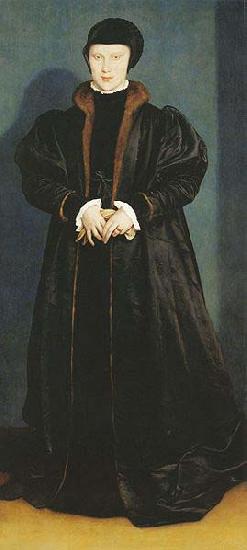 Hans holbein the younger Portrait of Christina of Denmark, Duchess of Milan, oil painting picture